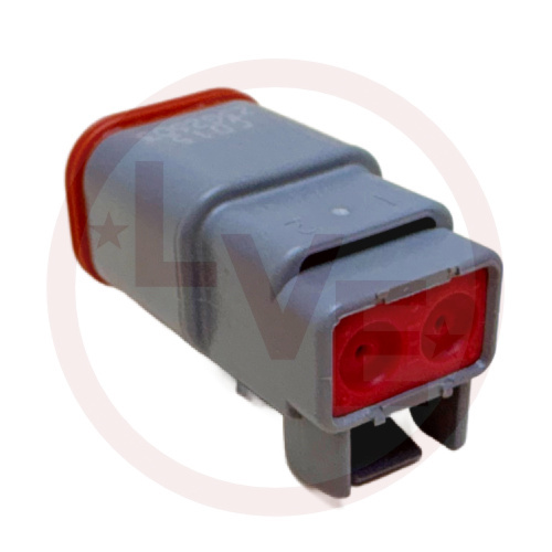 DEUTSCH DT06-2S-C015 CONNECTOR 2 POS PLUG HOUSING GRAY