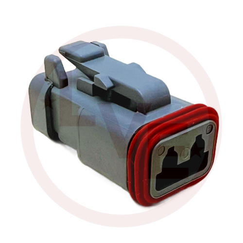 DEUTSCH DT06-2S-E003 CONNECTOR 2 POS PLUG HOUSING GRAY
