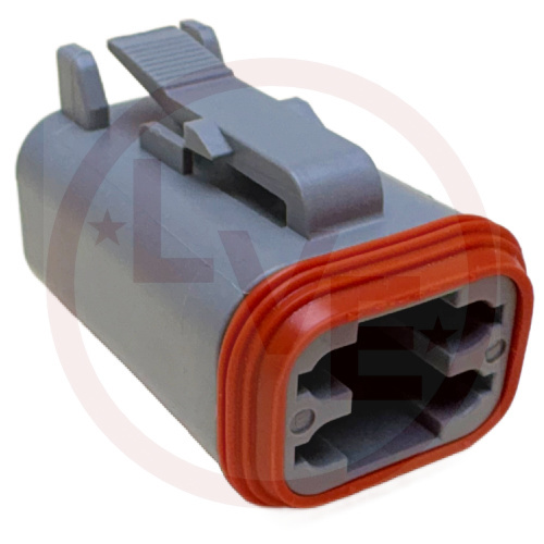 DEUTSCH DT06-4S CONNECTOR 4 POS PLUG HOUSING GRAY