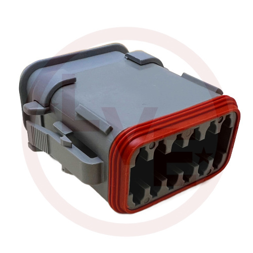 DEUTSCH DTM06-12SB CONNECTOR 12 POS FEMALE PLUG HOUSING BLACK