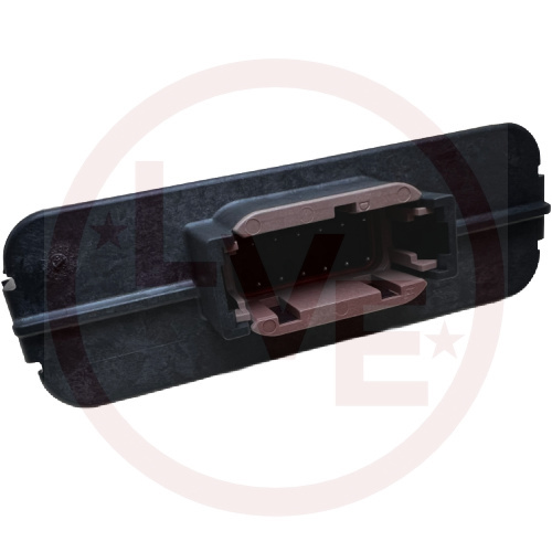 DEUTSCH DTM13-12PD-R008 CONNECTOR 12 POS 16-22AWG FEMALE HEADER R/A BLACK