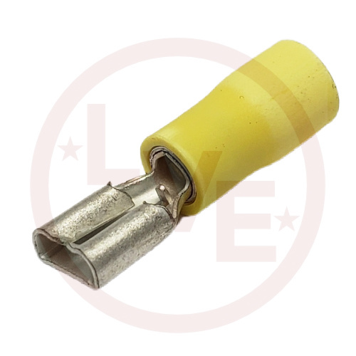 PANDUIT DV10-250-D TERMINAL QDC FEMALE 12-10 AWG .250 X .032 INSULATED YELLOW