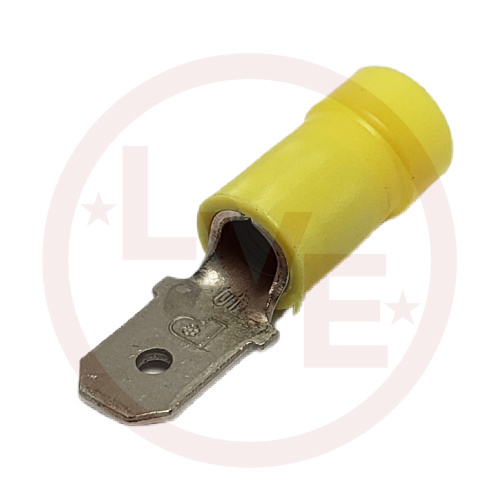 PANDUIT DV10-250M-D TERMINAL QDC MALE 12-10 AWG .250 X .032 INSULATED YELLOW