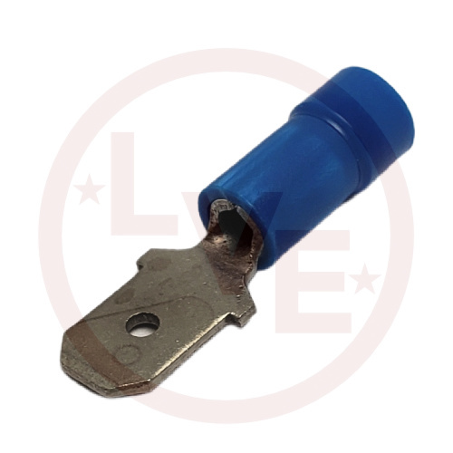 PANDUIT DV14-250MB-M TERMINAL QDC MALE 16-14 AWG .250 X .032 INSULATED BLUE