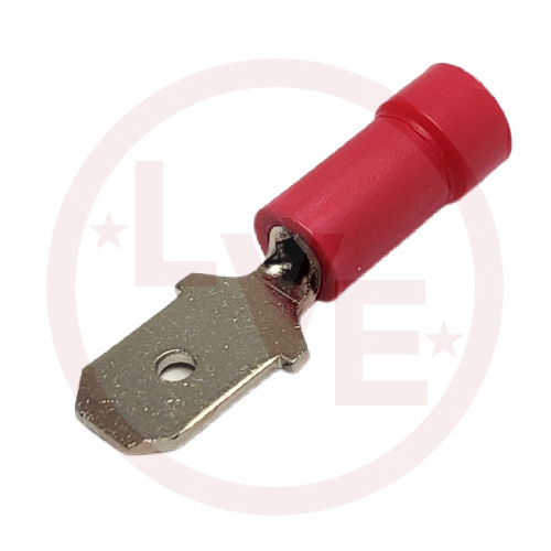 PANDUIT DV18-250MB-M TERMINAL QDC MALE 22-18 AWG .250 X .032 INSULATED RED