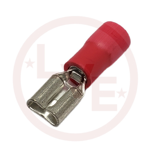 PANDUIT DVF18-187-MY TERMINAL QDC FEMALE  22-18 AWG .187 X .032 INSULATED RED