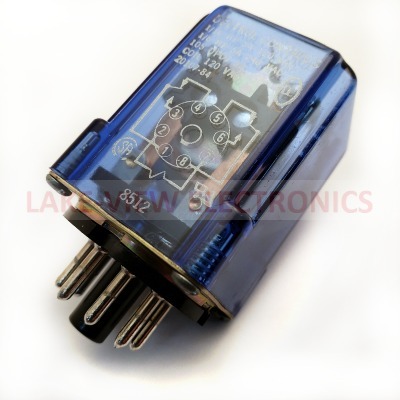 DELTROL 20107-84 RELAY 120VAC 5A DPDT PLAIN COVER 8 PIN OCTAL PLUG GENERAL PURPOSE RELAY