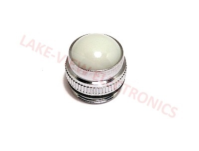 DIALIGHT 081-0135-303 INDICATOR LENS CAP WHITE ROUND W/CONVEX TOP 16.27MM DIA