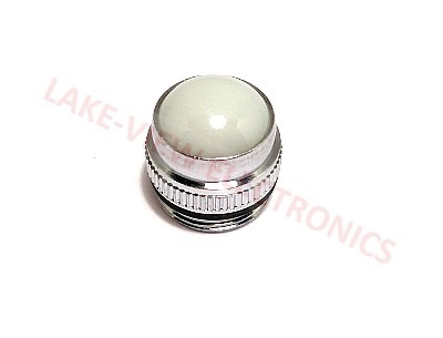 INDICATOR LENS CAP WHITE ROUND W/CONVEX TOP 16.27MM DIA