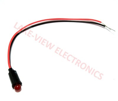 DIALIGHT 559-0101-003 INDICATOR LED 2.4V RED DIFFUSED 6" LEADS 0.250" MNT HOLE
