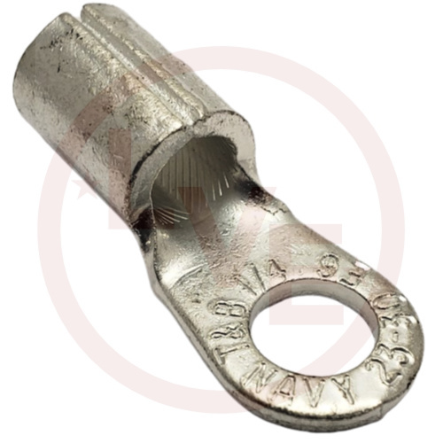 T&B E71 TERMINAL RING 6 AWG 1/4" STUD NON-INSULATED TIN PLATED