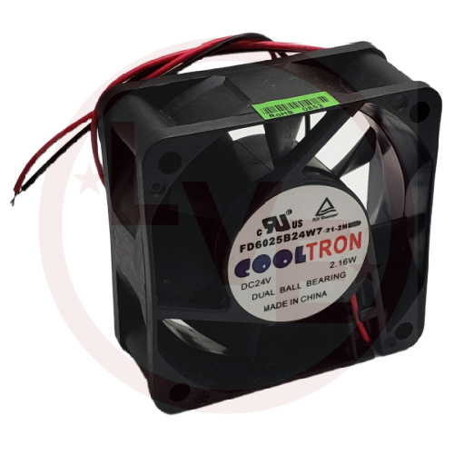 COOLTRON FD6025B24W7-21-2N FAN 24VDC 60X60X25 BB W/LEADS