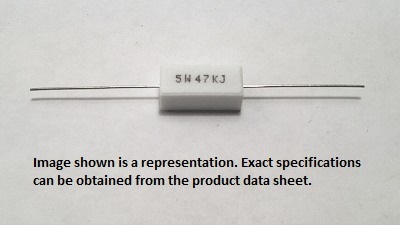 FIRSTOHM RLA05J-473 47K OHM 5W 5% AX CEMENT PWR RESISTOR BULK