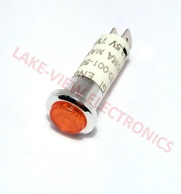 GI 6330-001-505A INDICATOR LED 5V AMBER SOLD TABS 0.375" MNT HOLE