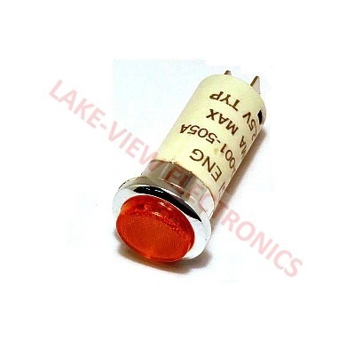 INDICATOR LED 5V AMBER SOLD TABS 0.500" MNT HOLE