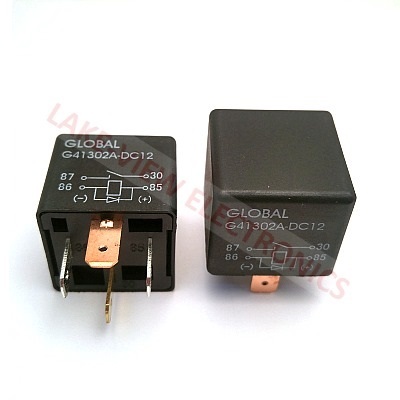 GLOBAL G41302A-DC12 RELAY 12VDC 30A SPST-NO DIODE 4-TERMINAL AUTOMOTIVE RELAY