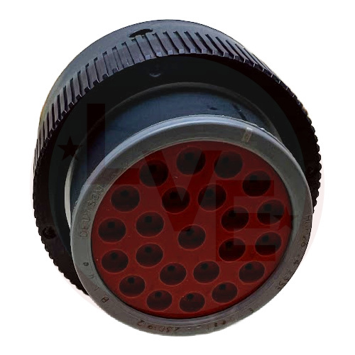 DEUTSCH HDP26-24-23SE CONNECTOR PLUG HOUSING 23 POS  W/COUPLING NUT BLACK