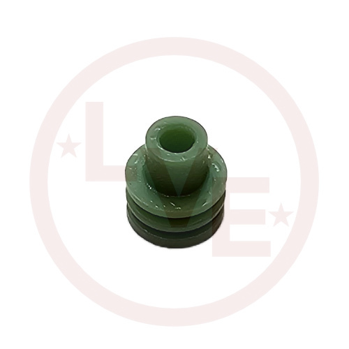 WIRE SEAL L:7.5 X W:7.25 X ID:2.50MM GREEN