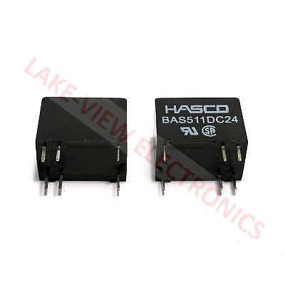 HASCO BAS511DC24 RELAY 24VDC 5A SPDT SEALED PCB PIN STANDARD RELAY