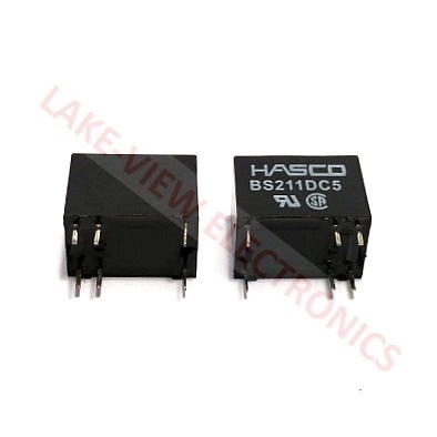 HASCO BS211DC5 RELAY 5VDC 2A SPDT SEALED PCB PINS SENSITIVE RELAY