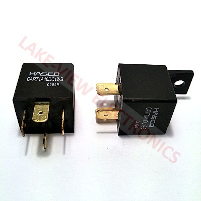 HASCO CART1A40DC12S RELAY 12VDC 40A SPST-NO QUICK CONNECT SEALED W/BRKT AUTOMOTIVE RELAY