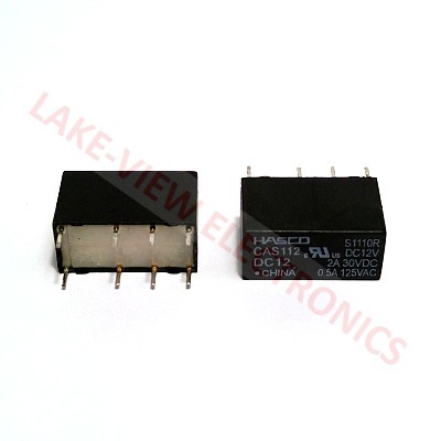 HASCO CAS112DC12 RELAY 12VDC 2A DPDT SEALED PC PINS STANDARD RELAY