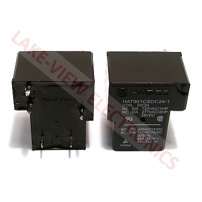 HASCO HAT901CSDC24-1 RELAY 24VDC 40A SPDT SEALED PCB PINS PIN 6 IS OMITTED POWER RELAY