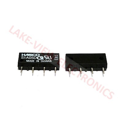 HASCO S1A05D RELAY REED 1A 5VDC SPST-NORMALLY OPEN MOLDED PCB PINS SIP