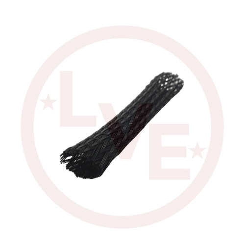 HILEC 900-1/2 BLACK SLEEVING 1/2" BRAIDED MONOFILAMENT (PET) EXPANDABLE BLACK