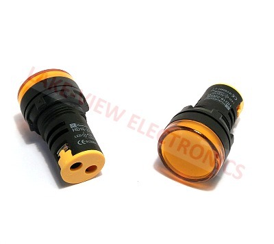 INDICATOR LED 12V YELLOW 22MM PNL LIGHT