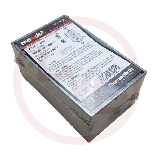 ABB IH3-1-LM BOX 1-GANG 3-HOLE W'PROOF W/MNT LUGS