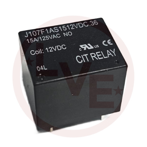 CIT J107F1AS1512VDC.36 RELAY 12VDC 15A SPST-NO GP PCB