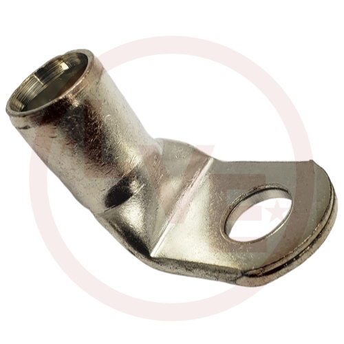 ABB J973U TERMINAL TUBULAR RING LUG 1/0AN-2/0 AWG 3/8" STUD NON-INSULATED TIN PLATED