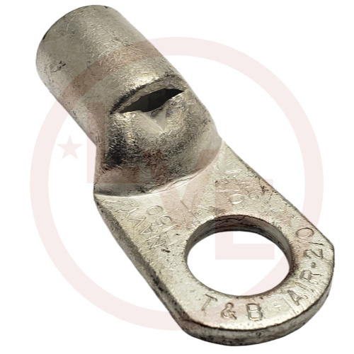 T&B K975 TERMINAL TUBULAR RING 2/0AN-3/0 AWG 1/2" STUD NON-INSULATED TIN PLATED