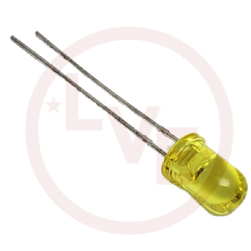 LED 5MM YELLOW TRANSPARENT 590NM 10MA 2.1V