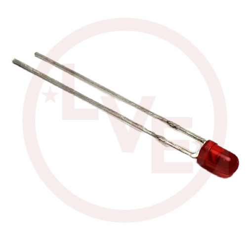 LED 3MM RED DIFFUSED 625NM 2MA 1.75V