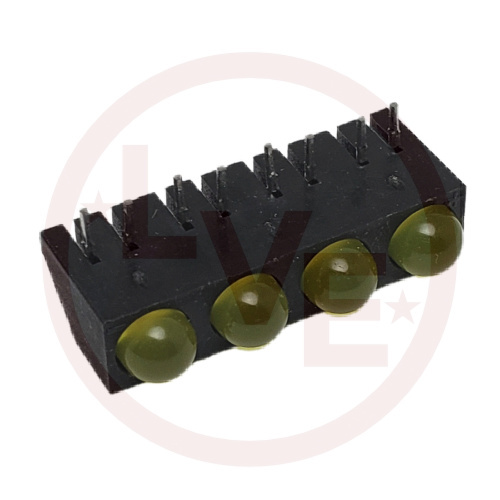 KINGBRIGHT L-73CB/4YDA LED 4.8MM 4 LED YELLOW DIFFUSED 590NM 30MA 2.5V R/A