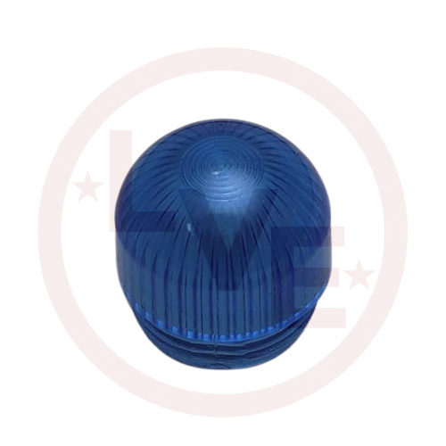 INDICATOR LENS CAP TRNSP FLUTED DOME BLUE