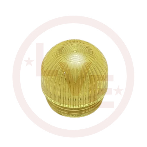 CML 25P-326Y INDICATOR LENS CAP TRANSPARENT FLUTED DOME YELLOW