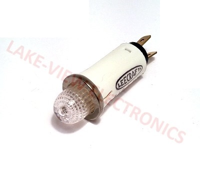 LEECRAFT 32R2217T INDICATOR LIGHT 125V CLEAR NEON Q.C. TERMINALS 0.500" MNT HOLE