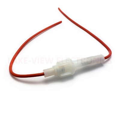 OPTIFUSE LPA-01W-18R-5A FUSE HOLDER IN-LINE 18 AWG WHITE BODY WITH 5A FUSE