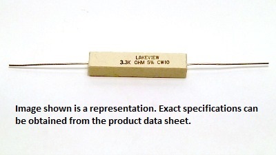 LVE CW10-3.3K 3.3K OHM 10W 5% AX CEMENT PWR RESISTOR BULK