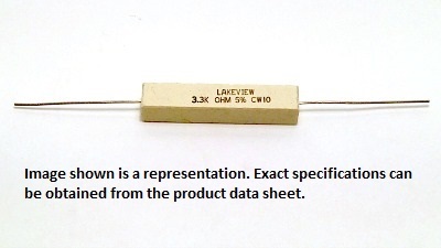 3.3K OHM 10W 5% AX CEMENT PWR RESISTOR BULK