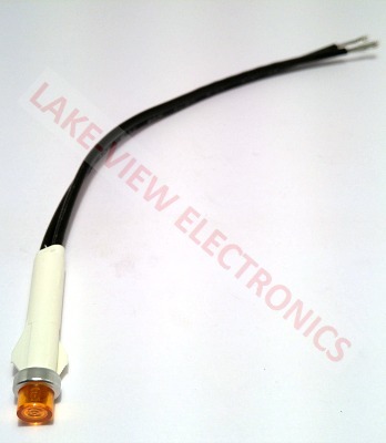 LITTELITE 973-670A-93WAN INDICATOR LAMP 125V AMBER NEON 6" LEADS SNAP MNT