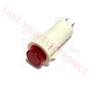 INDICATOR LAMP 28V RED INCAND 0.187" Q.C. TERMINALS SNAP MNT