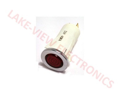 INDICATOR LAMP 28V RED INCAND 0.187" Q.C. TERMINALS SNAP MNT