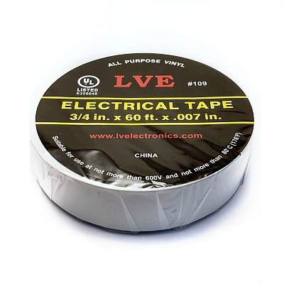 LVE 109 TAPE 3/4" X 60FT WHITE PVC