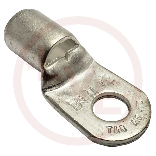 ABB M975 TERMINAL TUBULAR RING 4/0AN-250MCM 1/2" STUD NON-INSULATED COPPER TIN PLATED
