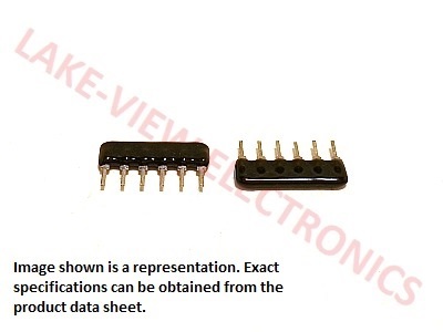 MERITEK RB03222G RESISTOR NETWORK 2.2K OHM 6P3R 2% SIP