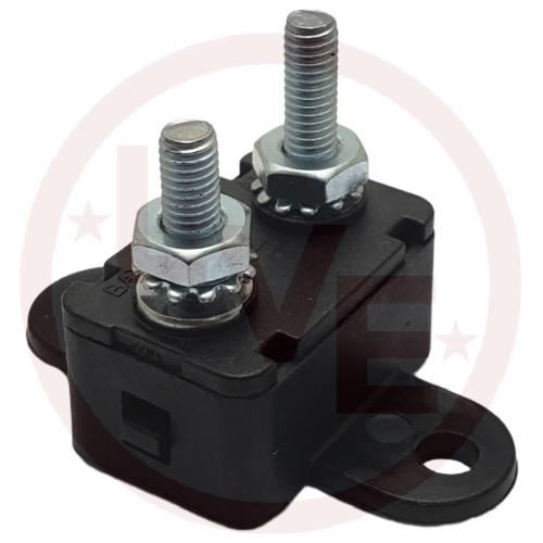 CIRCUIT BREAKER 40A 32V PUSH TO RESET PLASTIC BODY